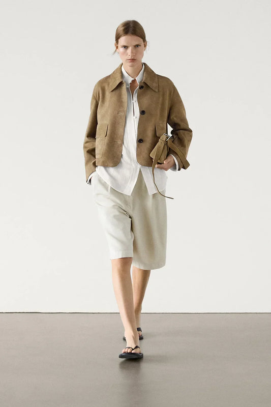 Distressed Suede Jacket