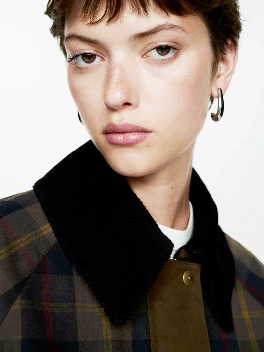 Women's Plaid Straight-Cut Jacket