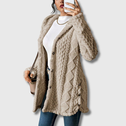 Sapphira | Cozy Hooded Teddy Coat