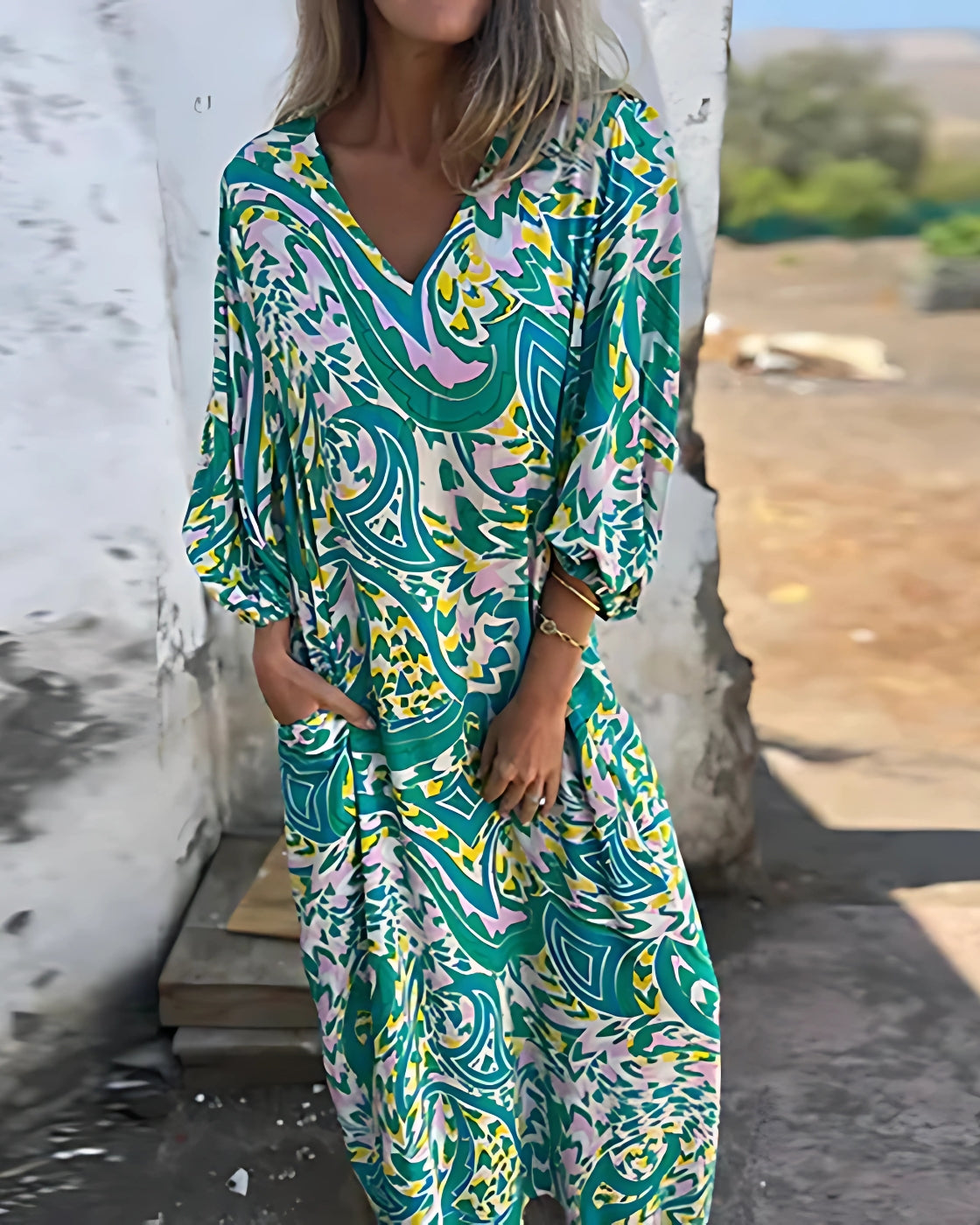 Pearl Dress - V-neck | Super Lightweight and Loose - Vintage (Spring 2025)