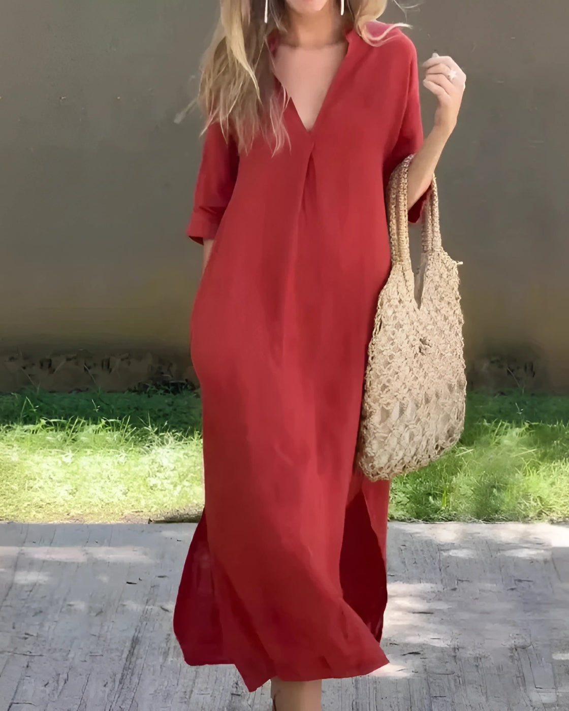 Chiara Dress | V-Neck - Premium Linen (Blogger Favorite)
