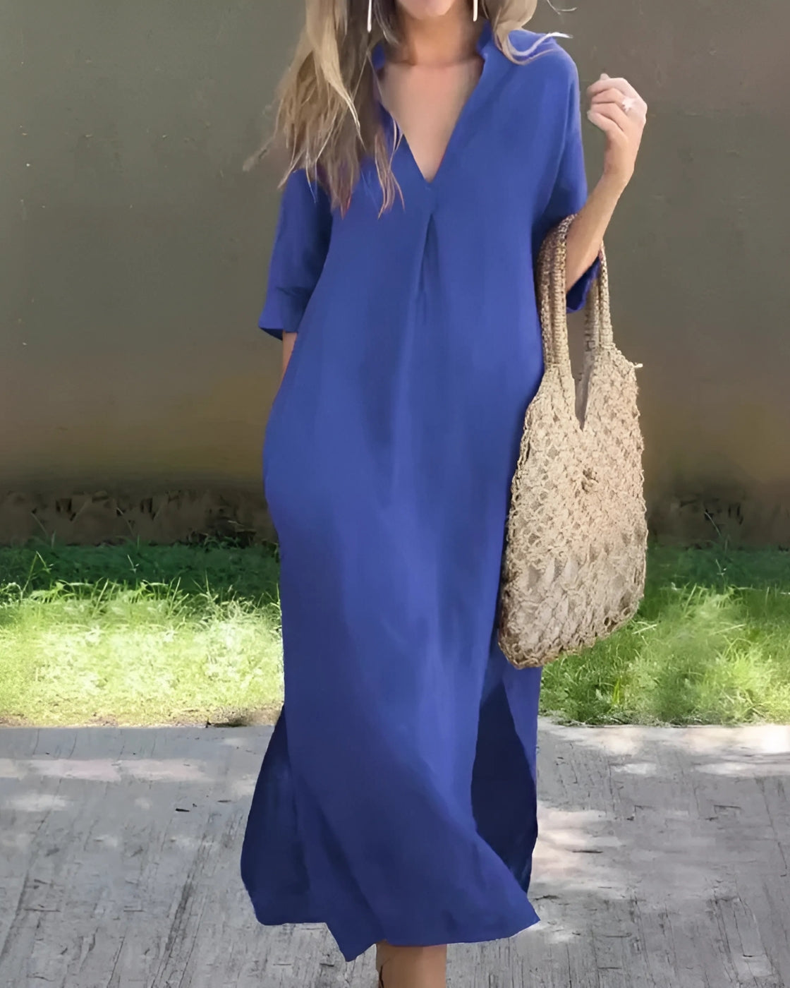 Chiara Dress | V-Neck - Premium Linen (Blogger Favorite)
