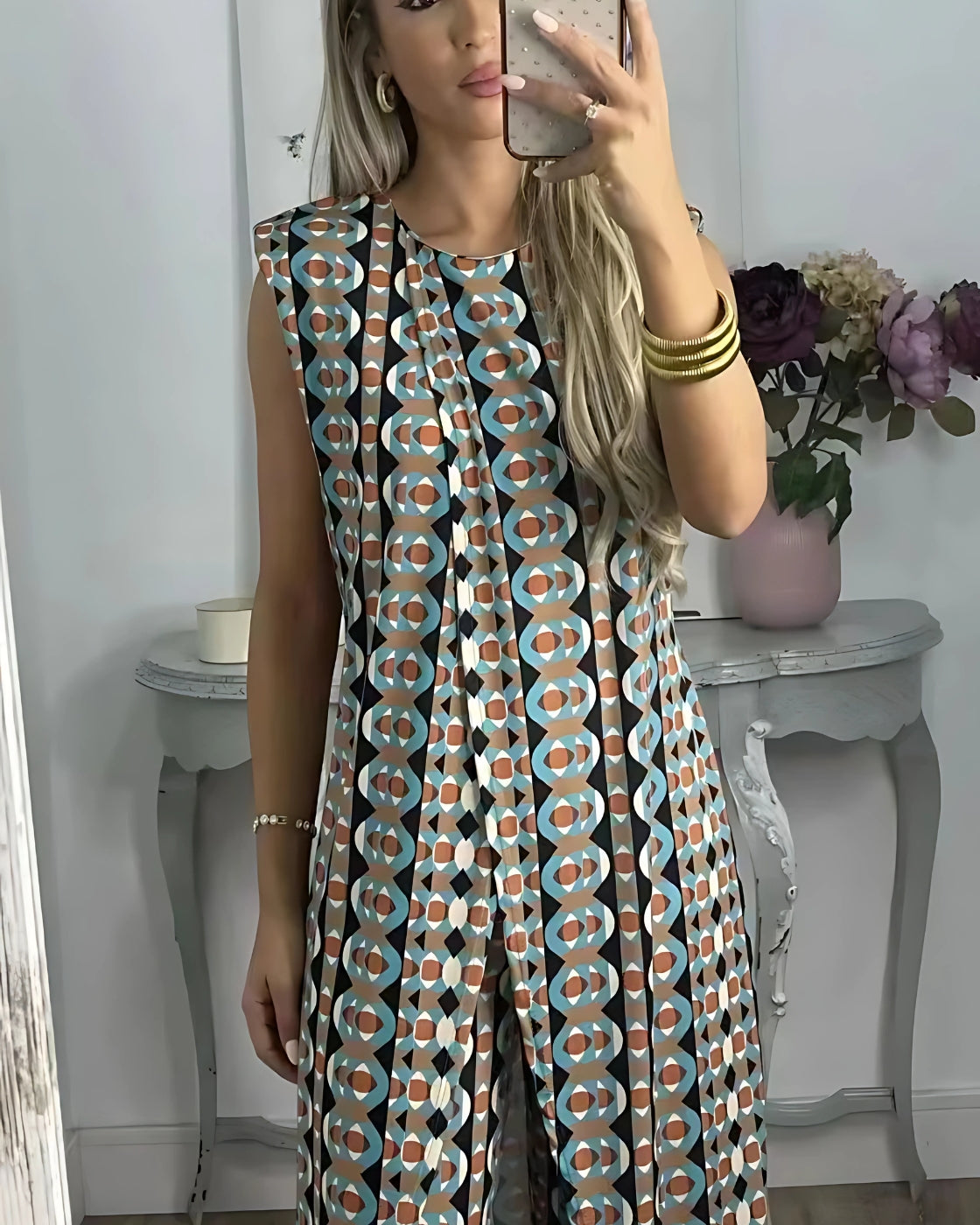 Helena Set | Sleeveless - Premium Linen (European Style)