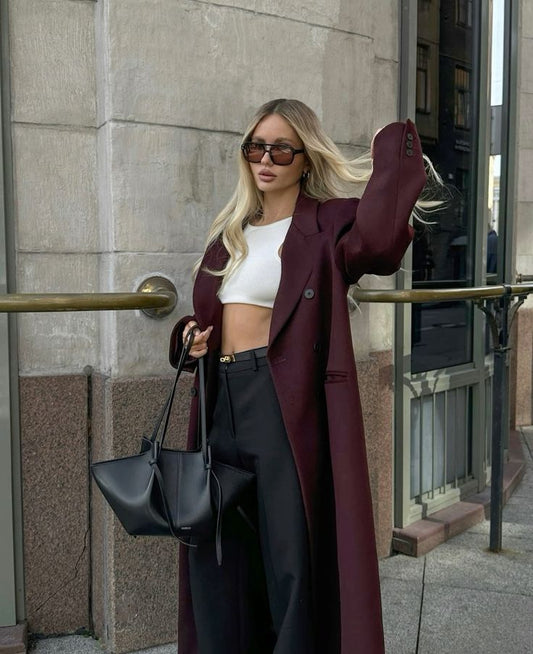 Burgundy Marceline Coat