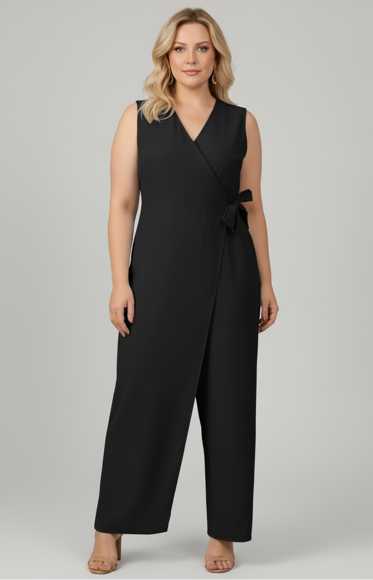Bela Jumpsuit | V-neck - (Bloggers' Favorite)