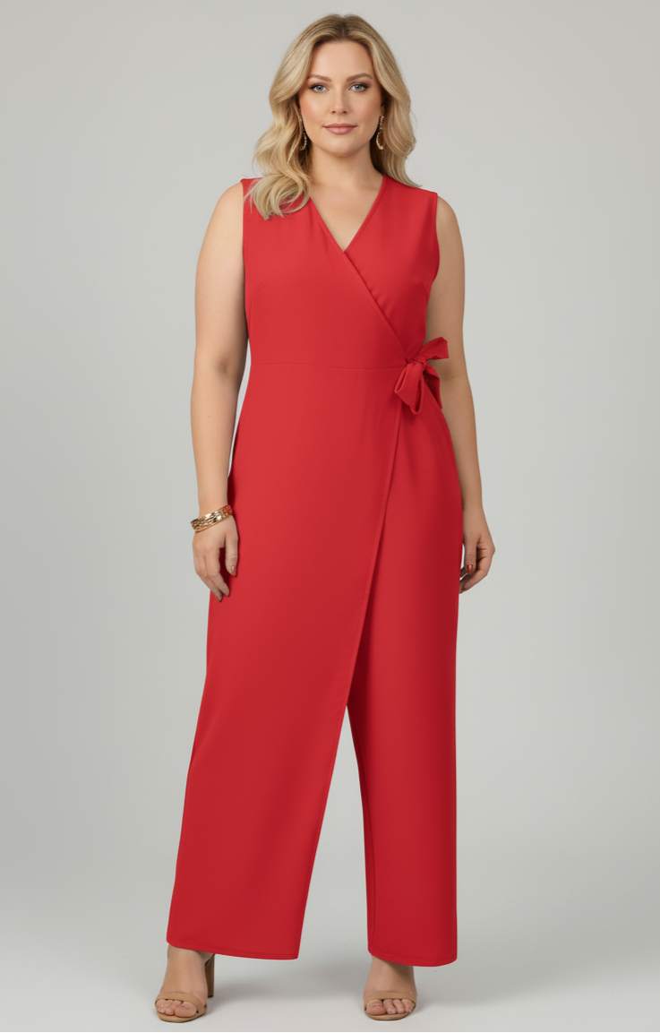 Bela Jumpsuit | V-neck - (Bloggers' Favorite)