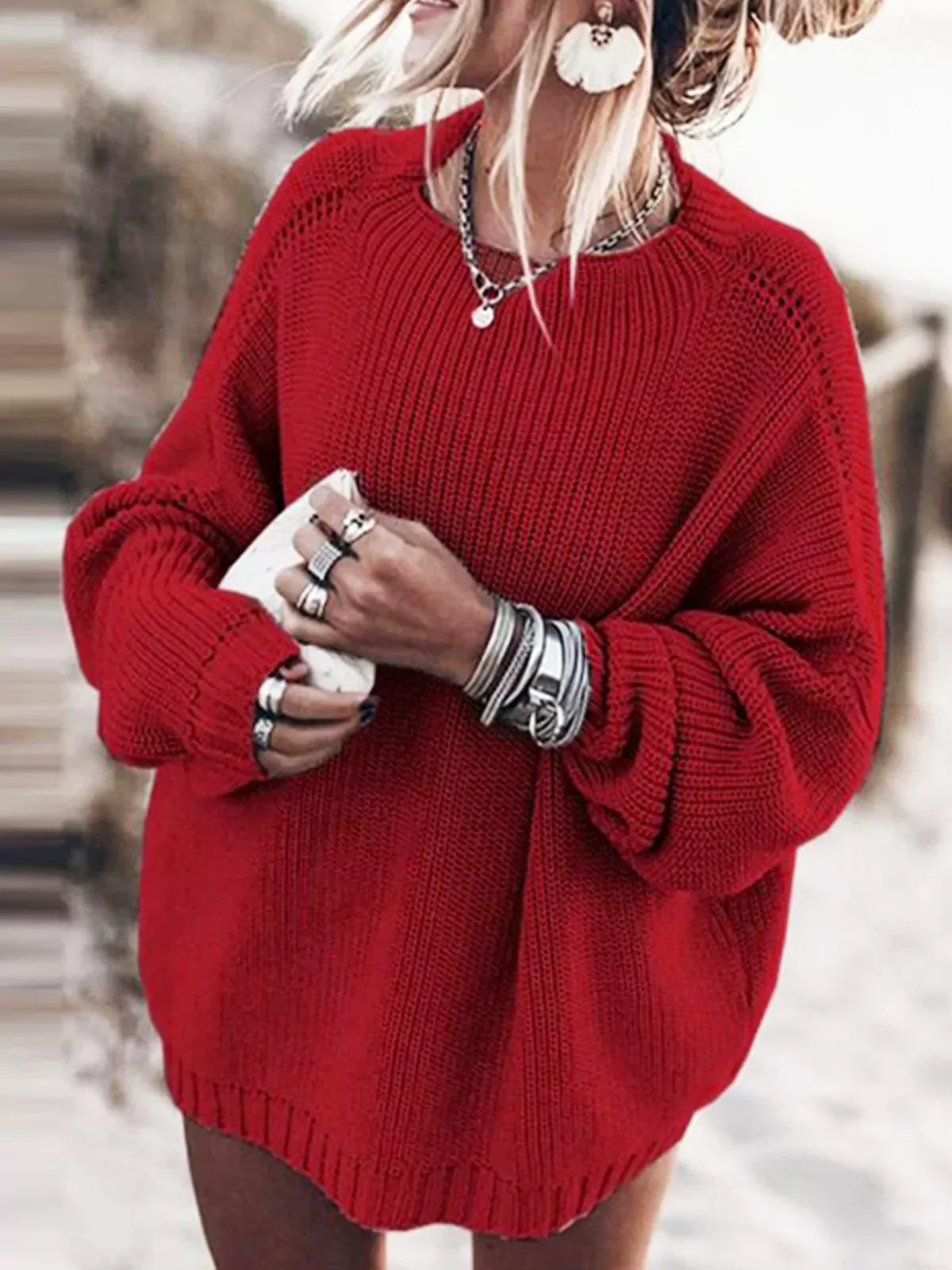 Charming Lace Knit Ensemble