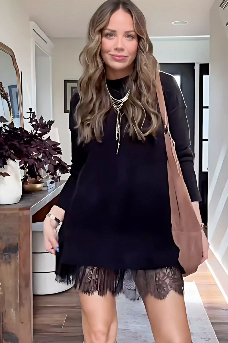 Charming Lace Knit Ensemble