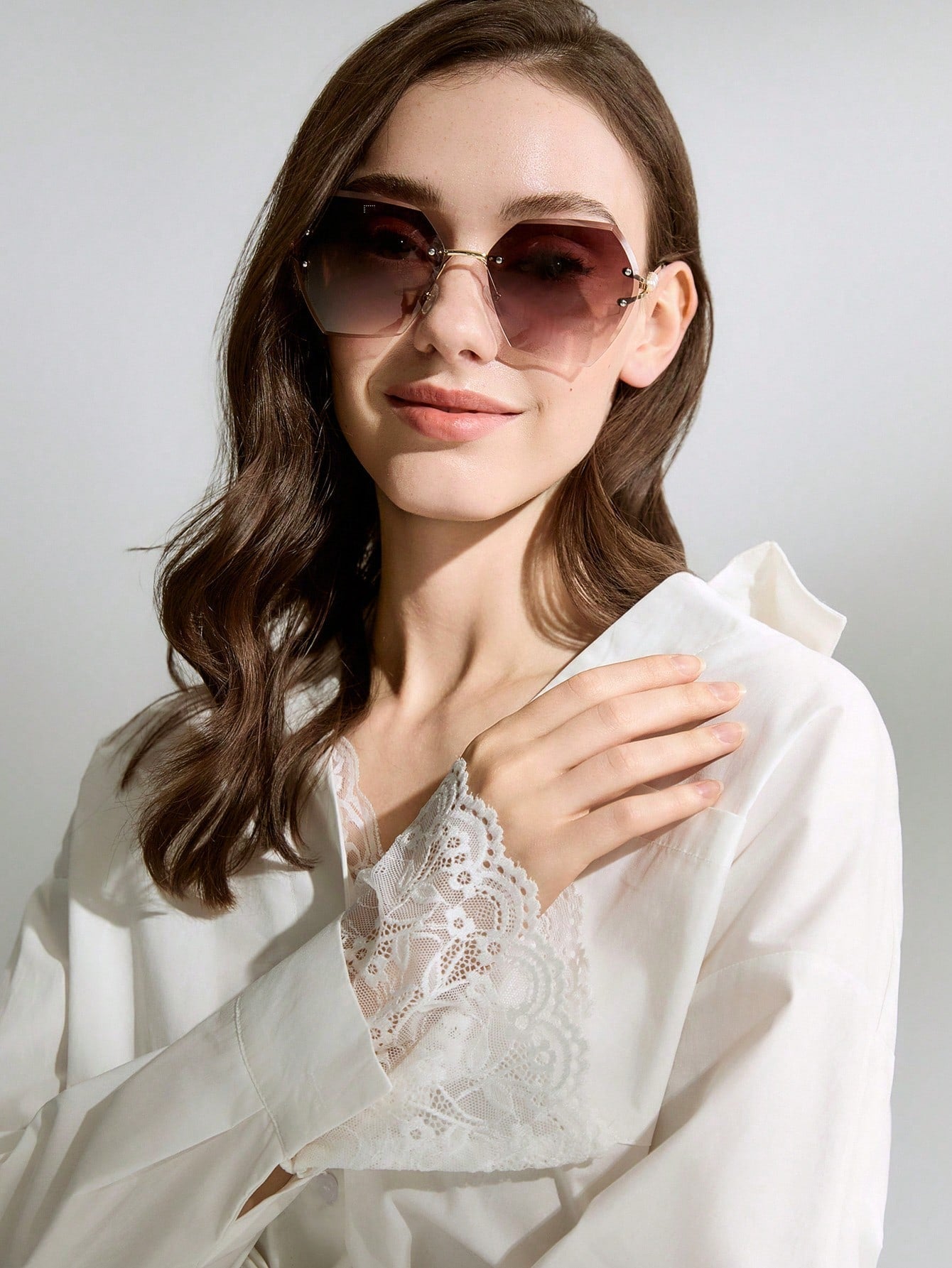 Pearl-Embellished Sunglasses for Women