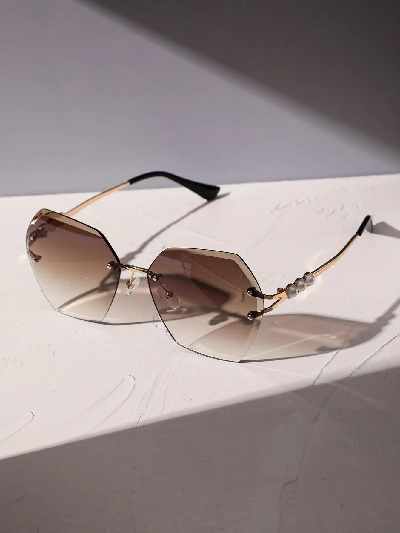 Pearl-Embellished Sunglasses for Women