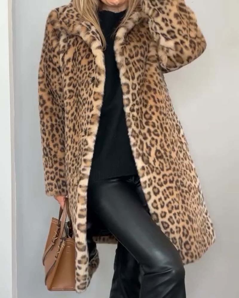 The Leia Leopard Coat