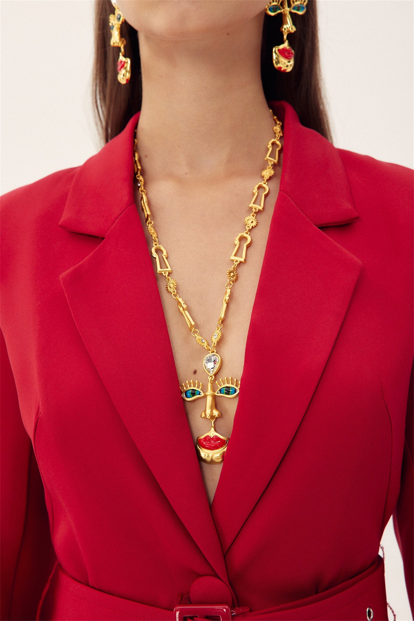 Vintage Evil Eye Pendant Necklace