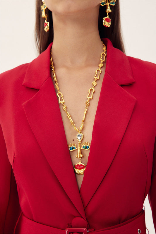 Vintage Evil Eye Pendant Necklace