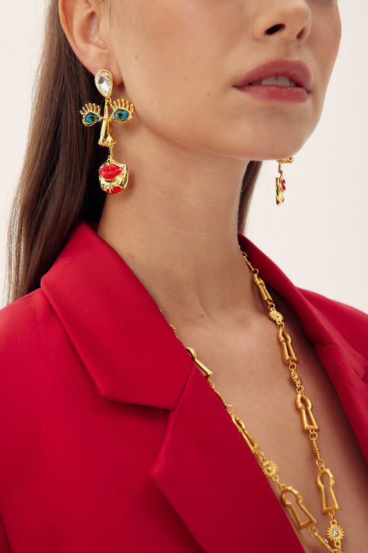 Retro Evil Eye Stud Earrings