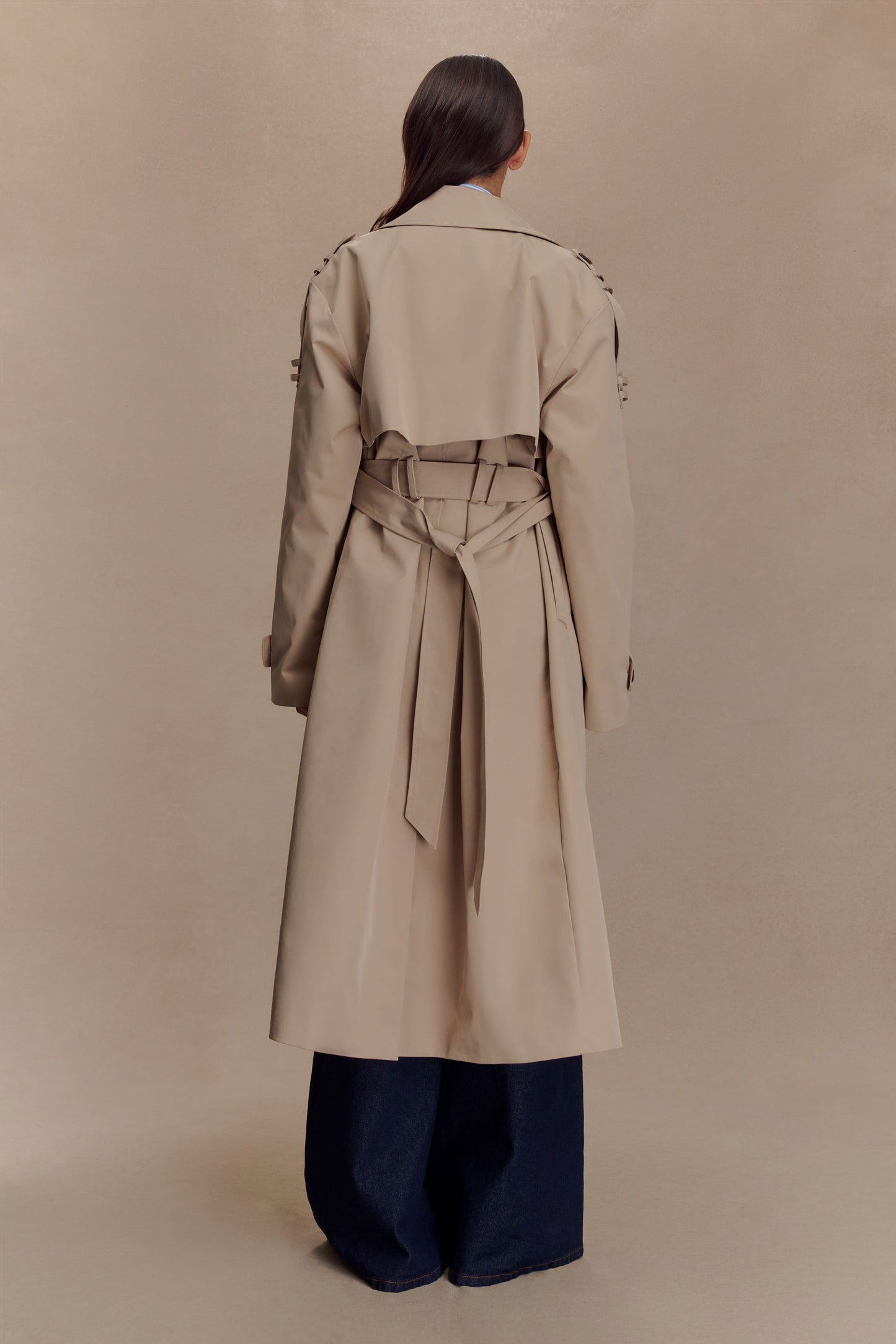 Camel Lois Twill Trench Coat
