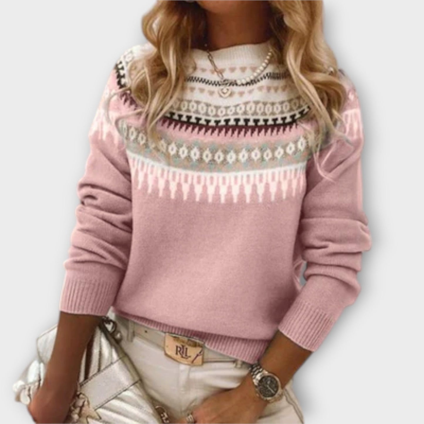 Ainhoa Jacquard Knit Sweater