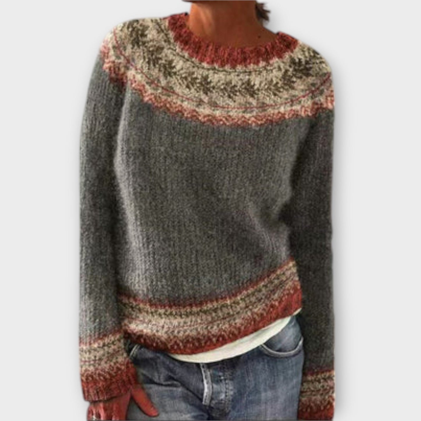 Retro Knit Sweater for Women