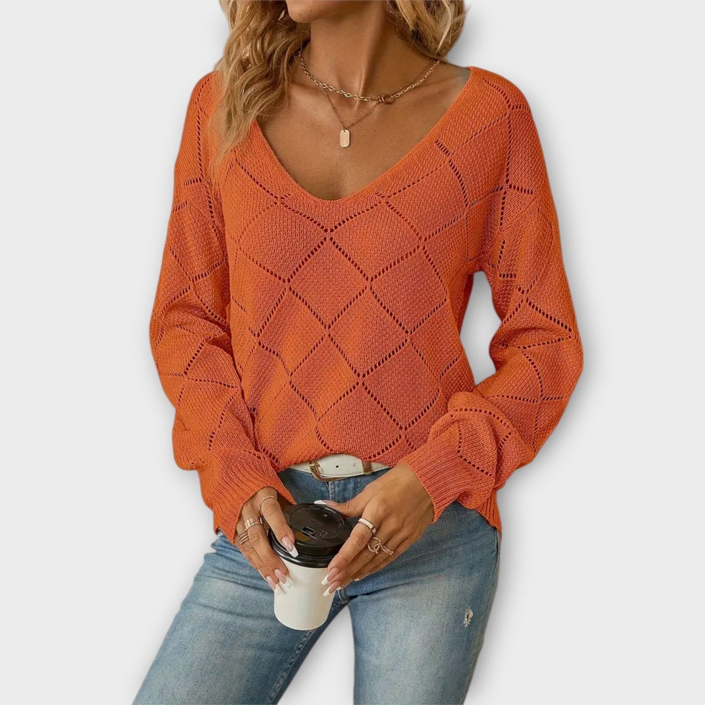 Mariana V-Neck Knit Sweater