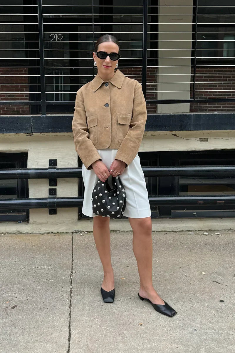 Distressed Suede Jacket