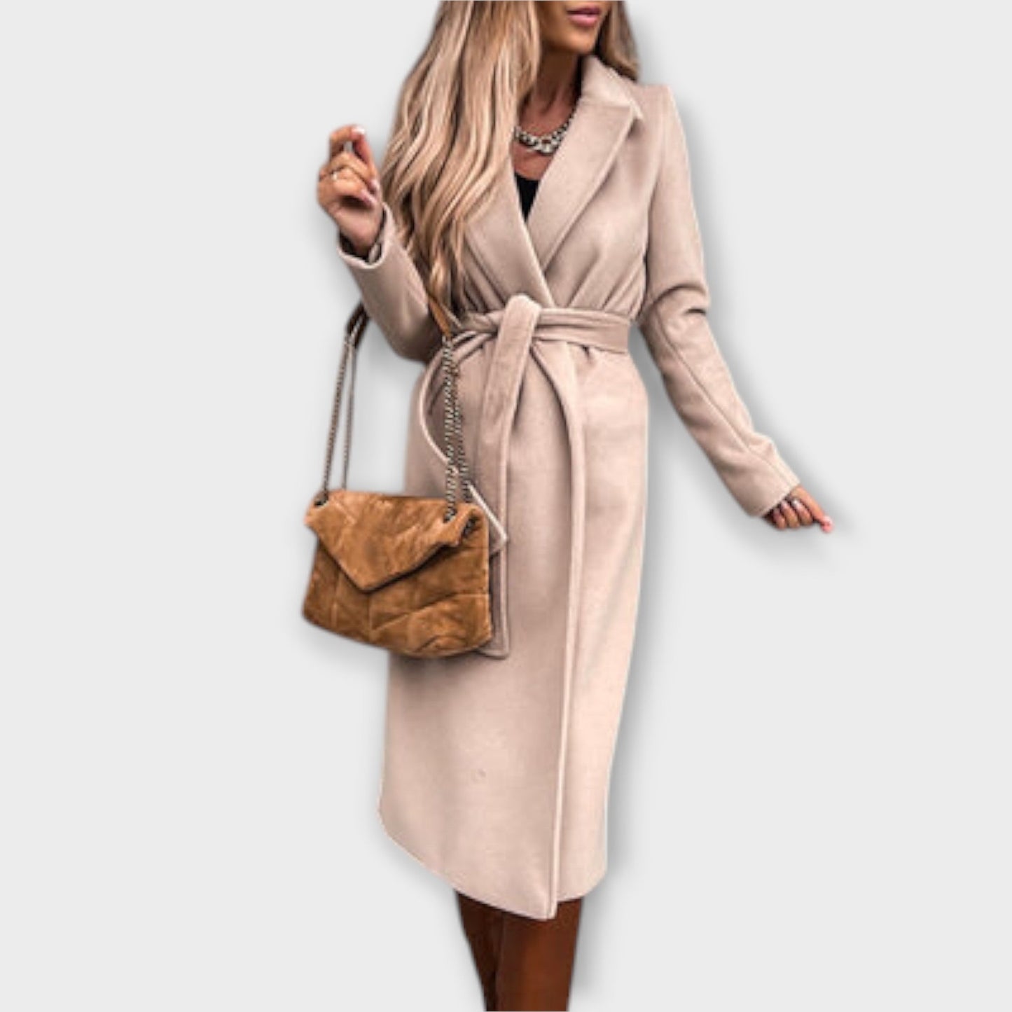Eliza - Chic Long Belted Coat