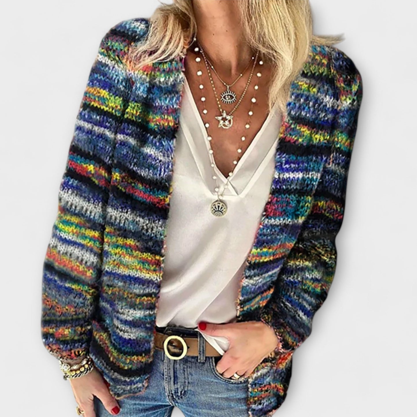 Elena Multicolor Knit Cardigan
