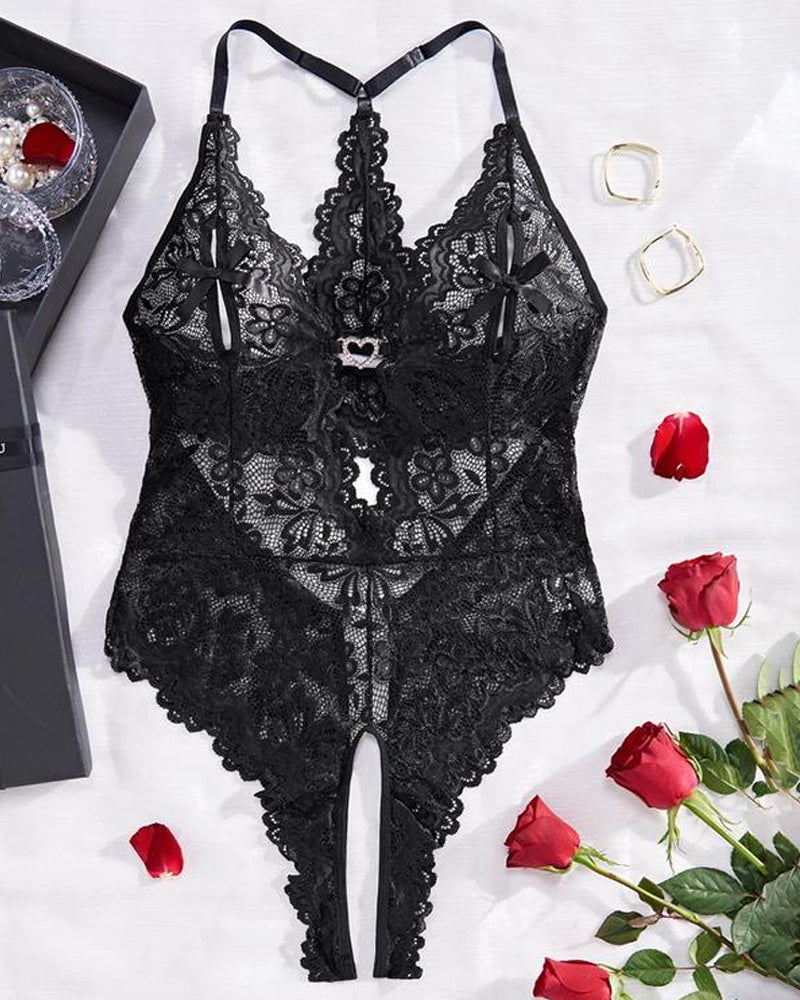 Women's Elegant Lace Bodysuit Sleepwear