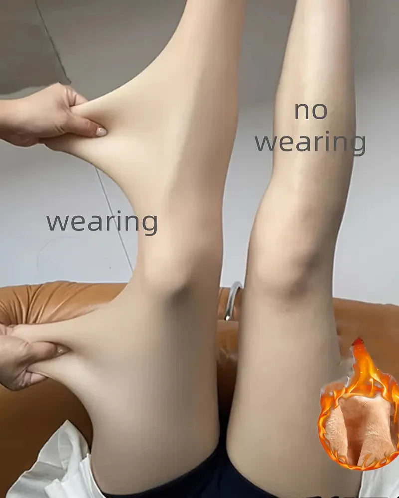 Sheer Fleece-Lined Tights