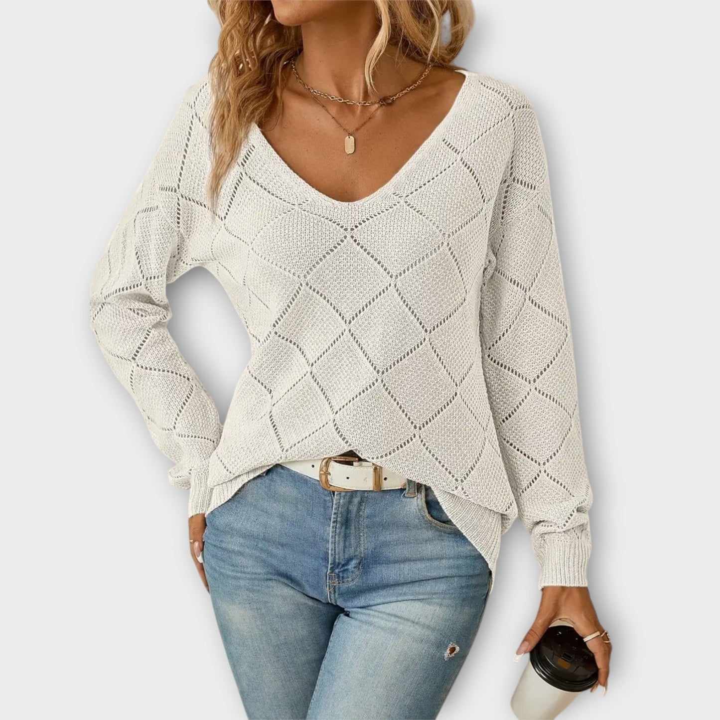 Mariana V-Neck Knit Sweater