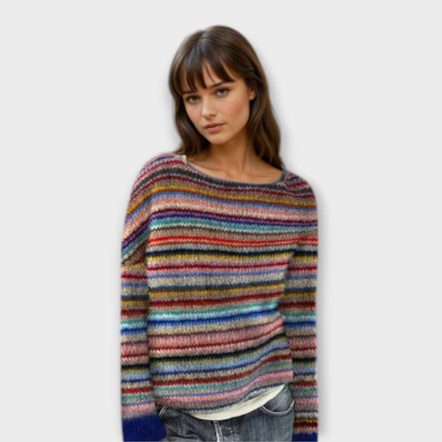 Manonin - Relaxed Fit Striped Sweater for Ultimate Comfort
