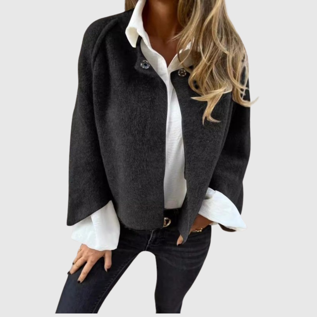 Elise | Chic Short Coat with Stylish Flared Sleeves