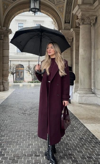 Burgundy Marceline Coat