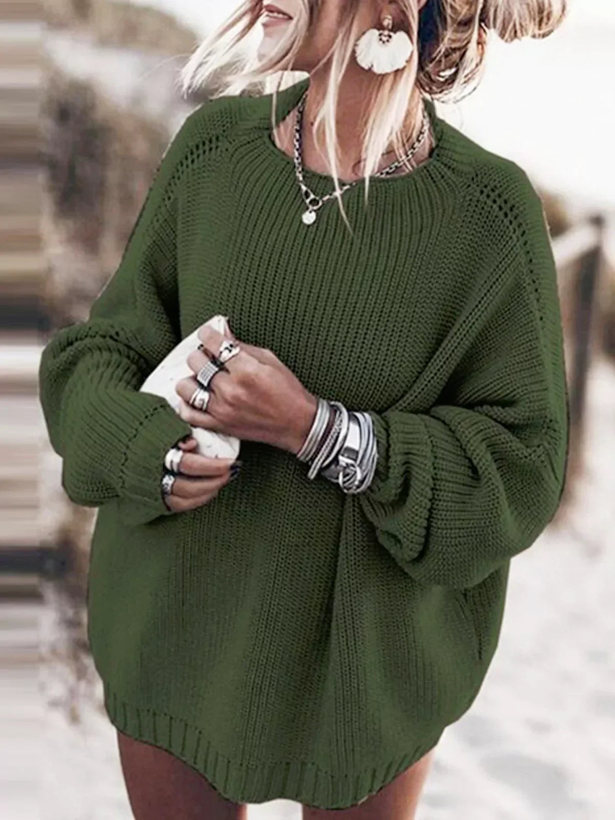 Charming Lace Knit Ensemble