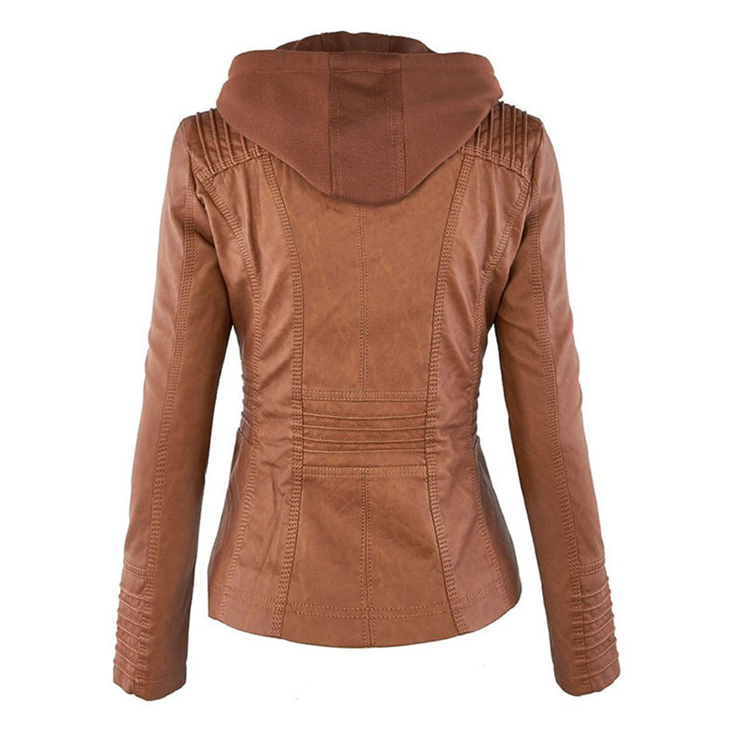 The Pia Hooded Leather