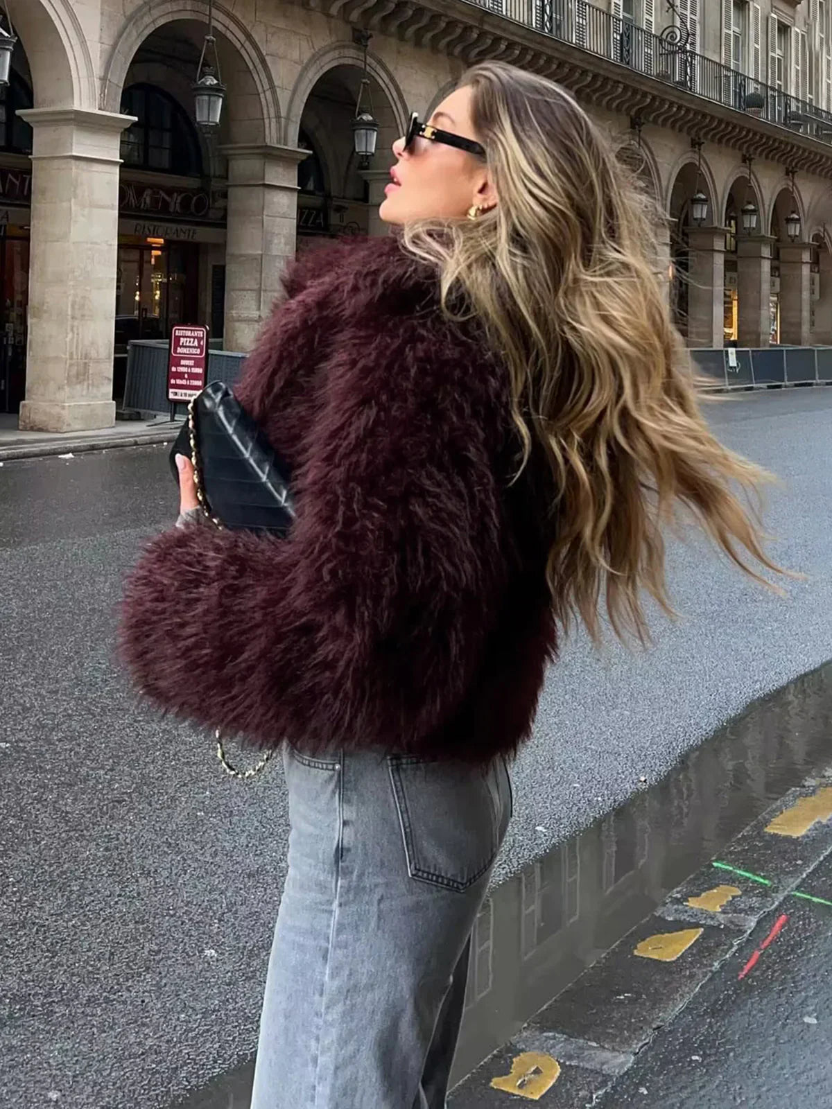 Short Faux Fur Jacket