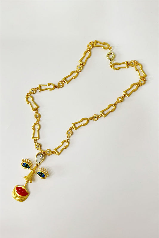 Vintage Evil Eye Pendant Necklace