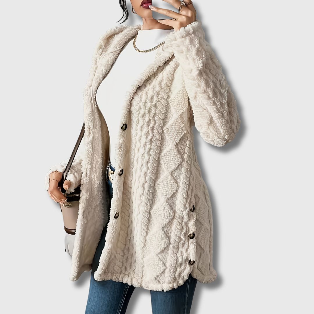 Sapphira | Cozy Hooded Teddy Coat