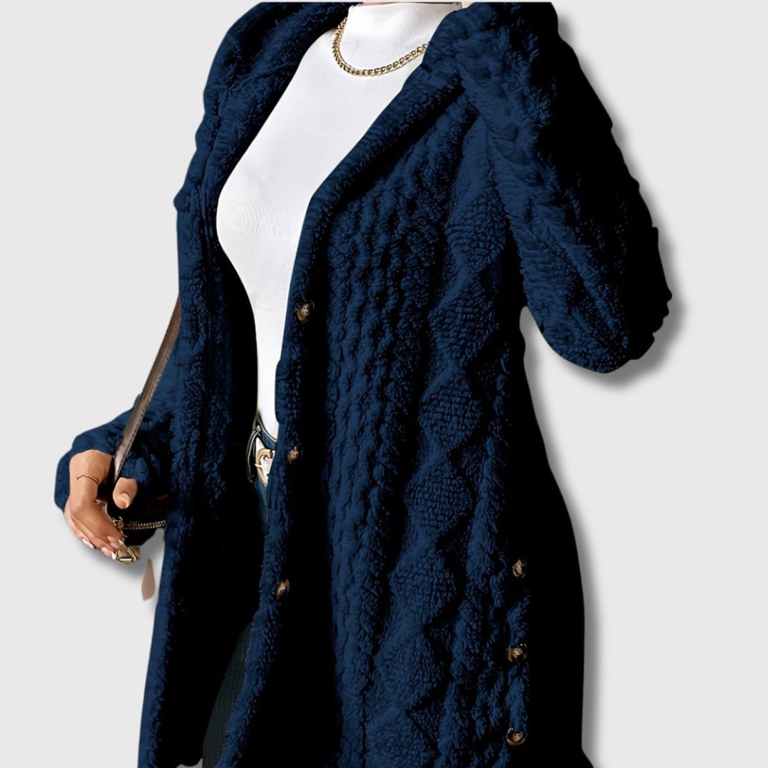Sapphira | Cozy Hooded Teddy Coat