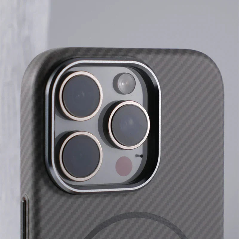 Textured Carbon Fiber iPhone Case Compatible with MagSafe Charging