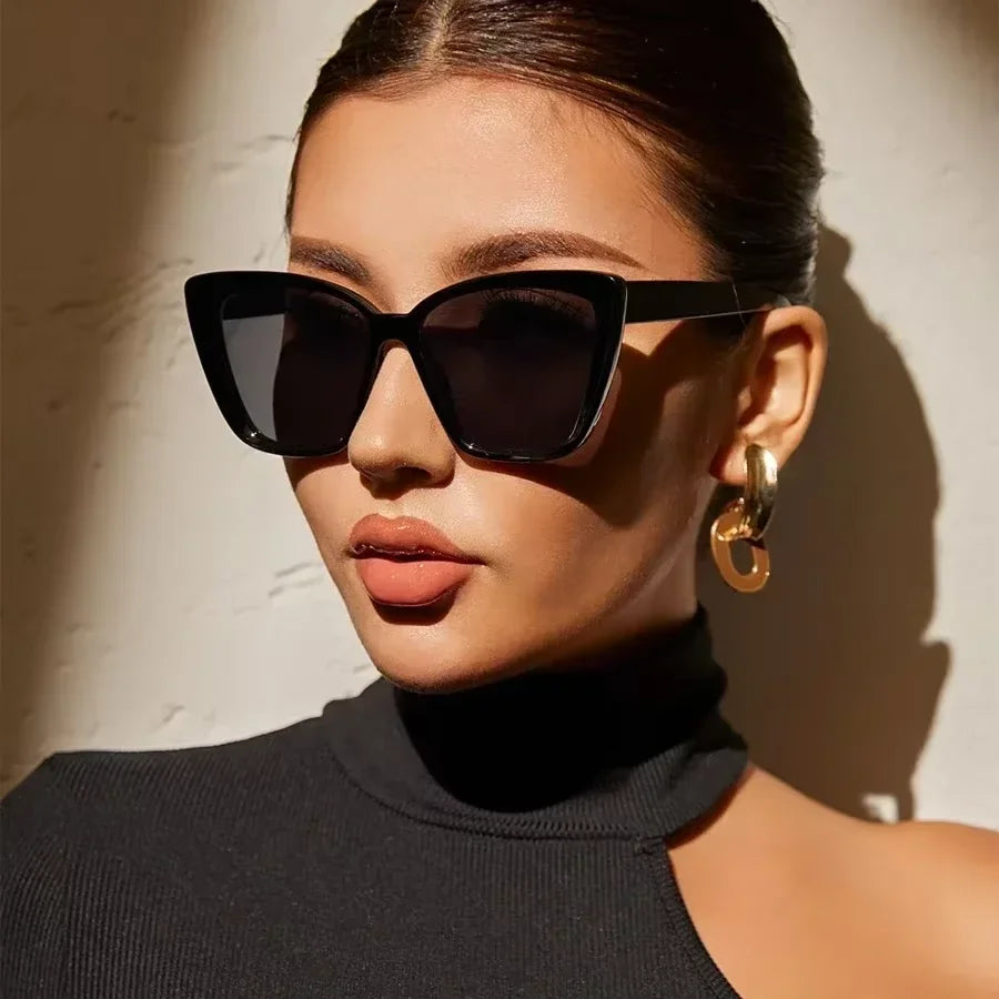 Contemporary UV400 Cat Eye Sunglasses