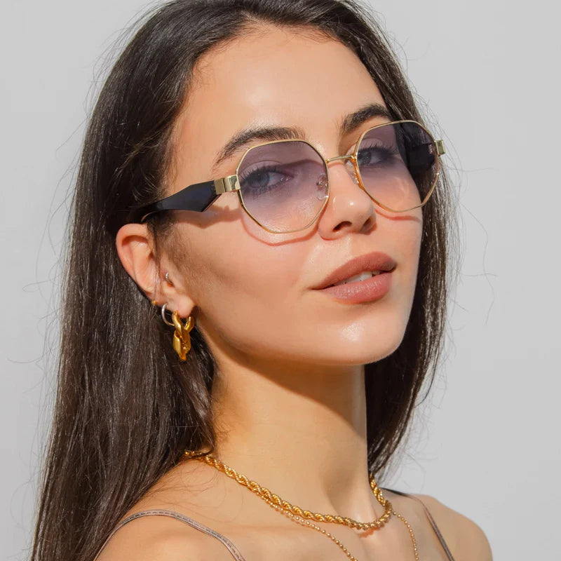 Vayne Fashion Women's Polygonal Metal Eyewear