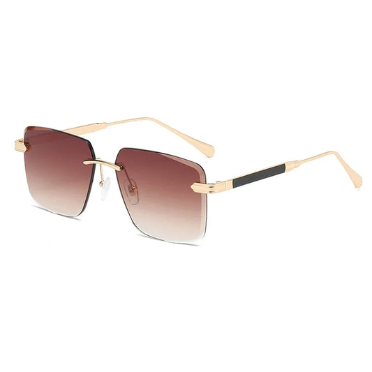 Aryvon Fashion Square Rimless Sunglasses for Women