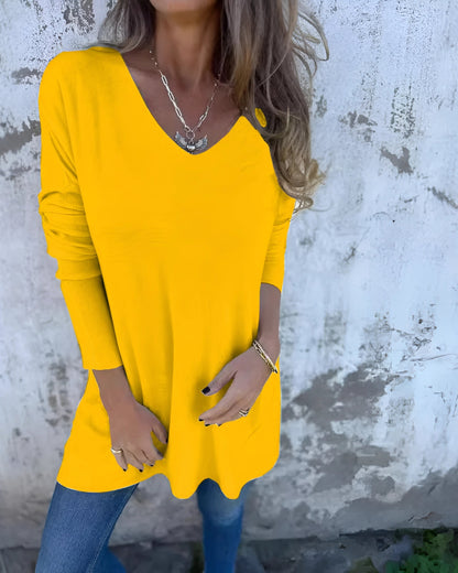 Eva Shirt | V-neck - Delicate and Cool (Premium Cotton)