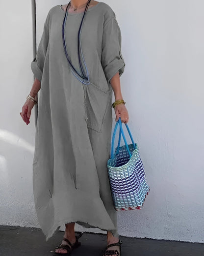 Autumn Max Comfort Dress | Casual (European Summer Favorite) - Premium Linen