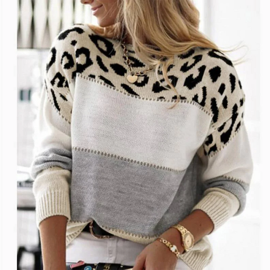 Cheyenne – Leopard Print Oversized Sweater