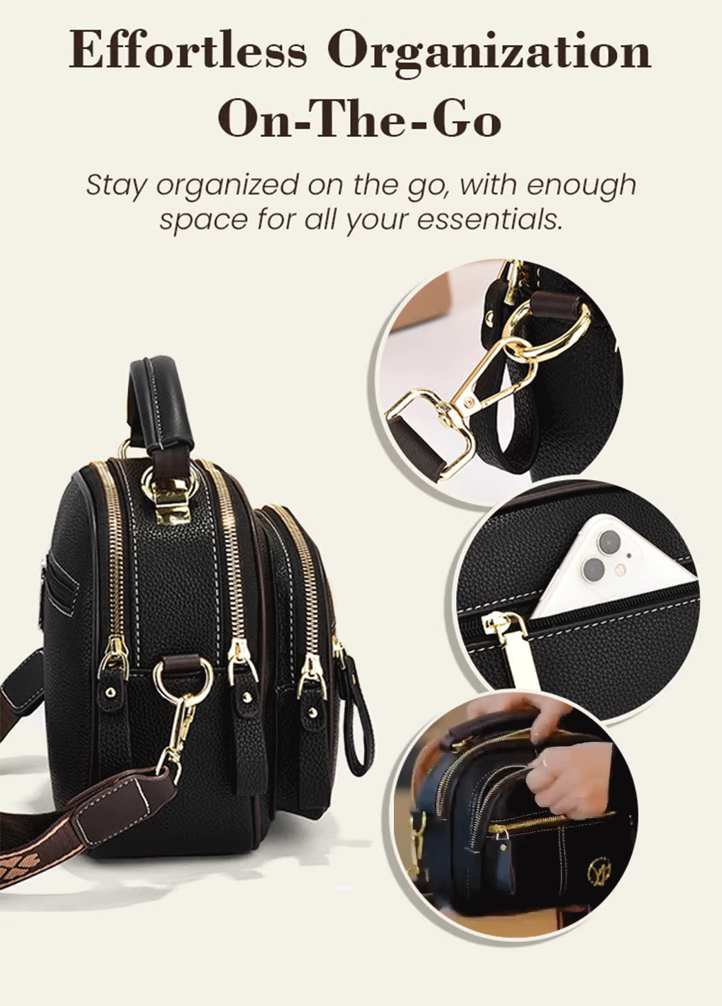 Multi-Pocket Crossbody