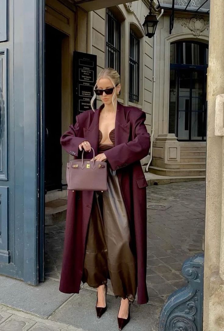 Burgundy Marceline Coat