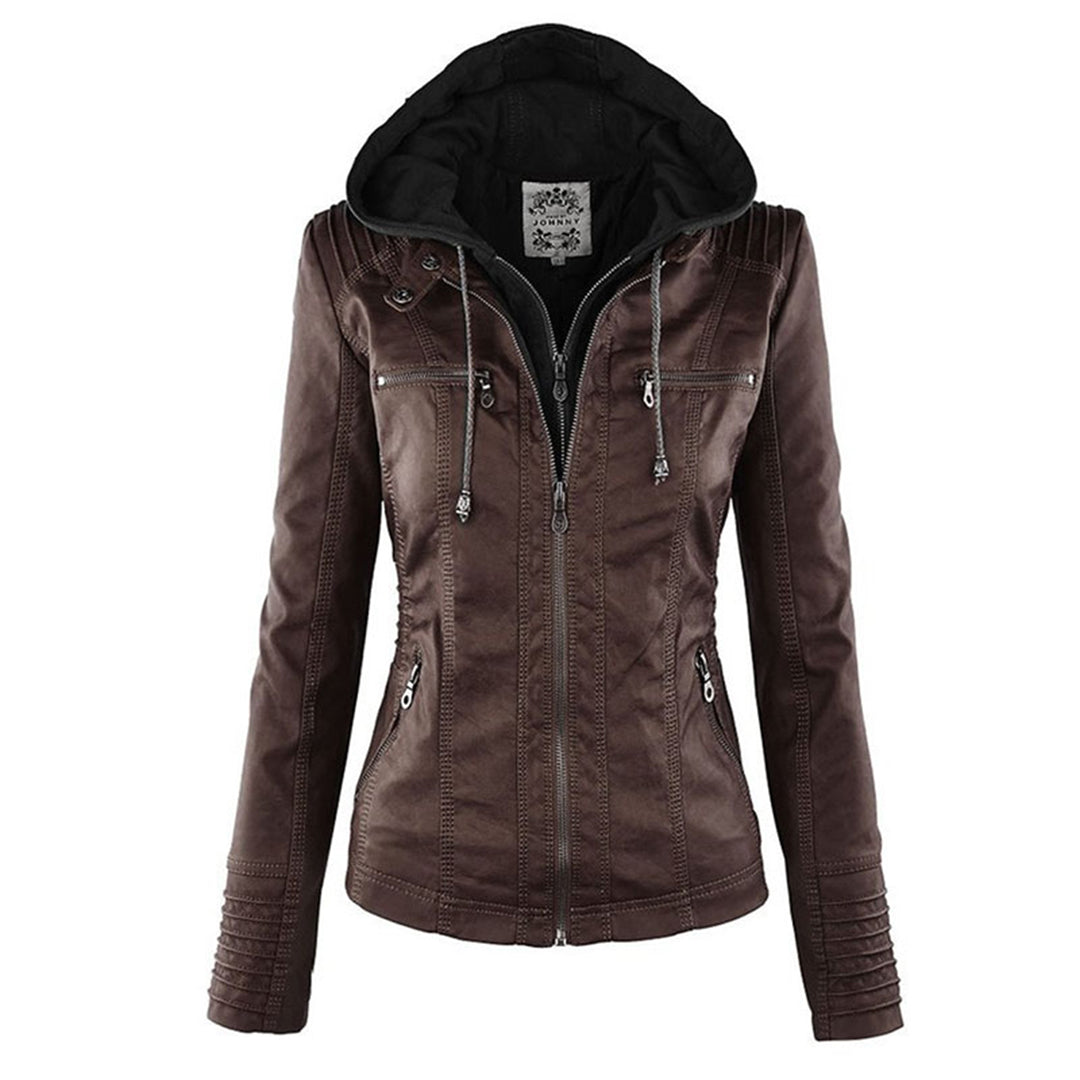 The Pia Hooded Leather