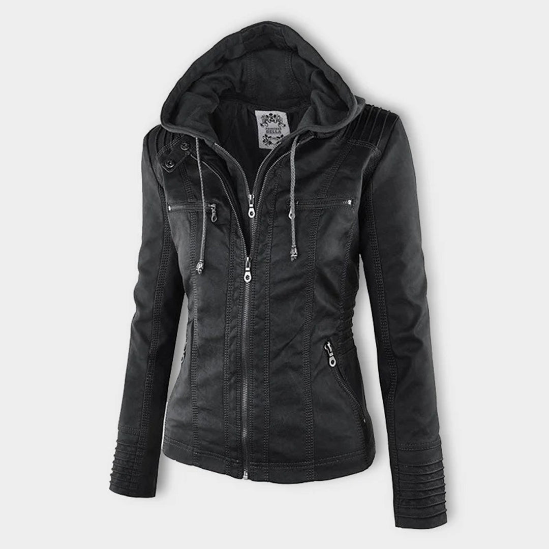 The Pia Hooded Leather