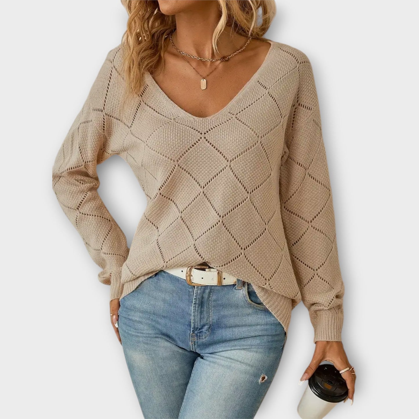 Mariana V-Neck Knit Sweater