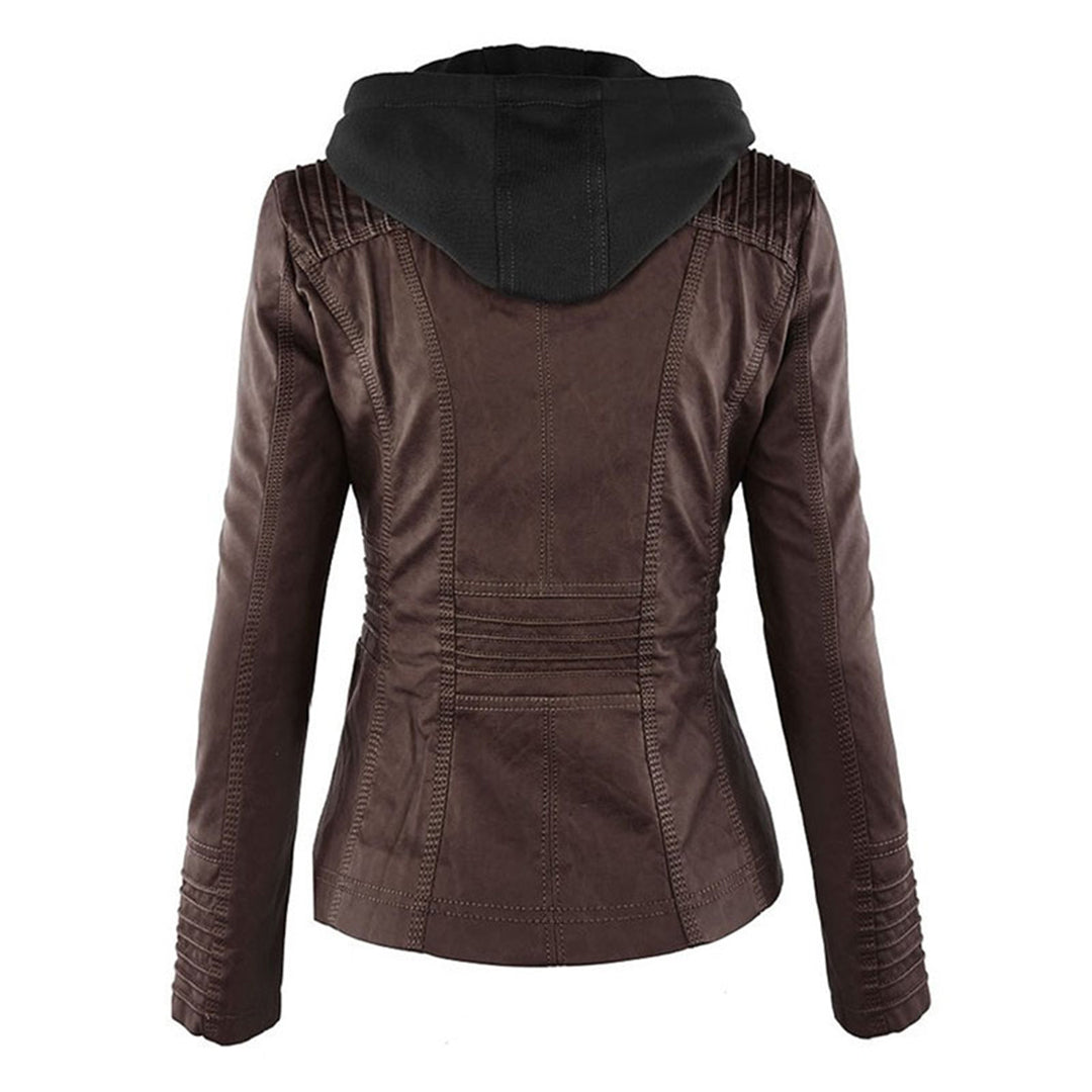 The Pia Hooded Leather